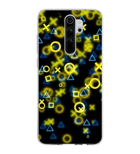 Xiaomi Redmi Note 8 Pro Uyumlu Kapak Semboller Tasarımlı Şeffaf Silikon Kılıf