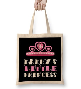 Daddy's Little Princess Pink Hearts Bez Çanta Uzun Saplı