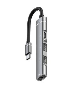 Northcity 4'ü 1 Arada Type-C USB 3.5 mm Çoklayıcı Hub Gümüş