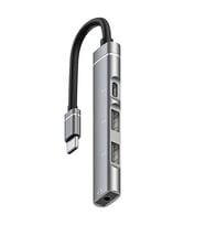 Northcity 4'ü 1 Arada Type-C USB 3.5 mm Çoklayıcı Hub Gümüş