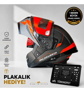 MH Sports Çene Açılır Güneş Vizörlü Kask + Plakalık