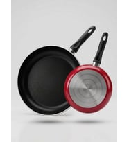 Tava 28 Cm Alüminyum Yapışmaz Tava Non Stick Kırmızı Tava Günlük Mutfak Kullanımı İçin İdeal