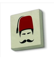 Osmanlı Erkek ikon Baskılı Doğaltaş  Magnet(KRT-109)Buzdolabı Süsü