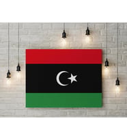 Libya Bayrağı Kanvas Tablo 40x55cm Dekoratif Tablo