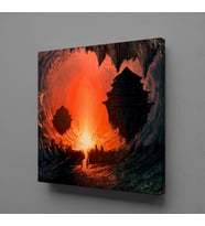 DALGA ARASINDAN GÜNEŞİN DOĞUŞU KANVAS TABLO 200x200cm