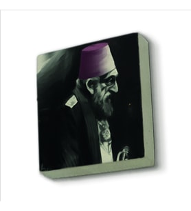 2. Abdülhamid Baskılı Doğaltaş  Magnet(KRT-097)Buzdolabı Süsü