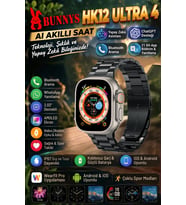 Samsung Galaxy M62 Uyumlu Ultra 4 AI Akıllı Saat IP67 Su Geçirmez what sapp Sesli Mesaj Gönderme AMOLED Bluetooth Aramalı