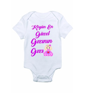 Kız Bebek Beyaz Yazılı Body