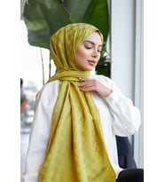 Dama Desen Şal Yağ Yeşili
