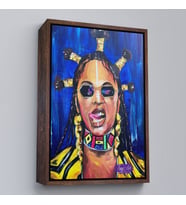 Çerçeveli Beyonce Kanvas Tablo (Beyaz)