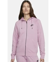 Nike Sportswear Essential Fleece Full Zip Hoodie Kadın Kapüşonlu Sweatshirt Pembe