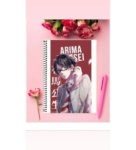 Kousei Arima Anime Defter 1 Adet Özel Tasarım A4 Boyutu Telli Çizgili Defter 21*29 Cm