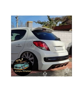 PEUGEOT 207 R ARKA TAMPON EKİ FİBERGLASS BOYASIZ