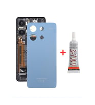 Xiaomi Redmi Note 13 4G Arka Kapak - Arka Pil Batarya Kapağı + B7000 Yapıştırcı - 23129RAA4G 23124RA7EO Uyumlu (Mavi)