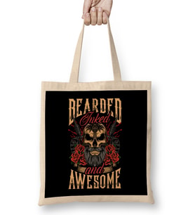 Bearded Inked And Awesome Badass Dad Bez Çanta Uzun Saplı