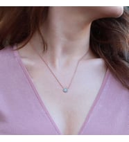Nazar Boncuklu Zirkon Taşlı Rose Gold Kaplama Gümüş Kolye