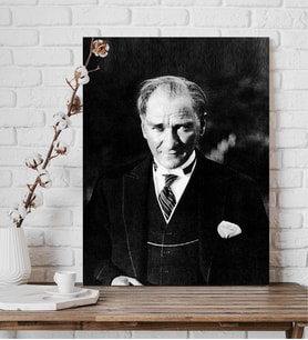 Atatürk Fotoğraflı Kanvas Tablo