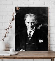 Atatürk Fotoğraflı Kanvas Tablo