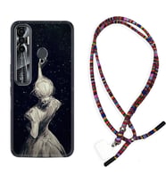 Tecno Spark 6 6 Go 8C 8 Pro 7 7 Pro Kılıf Boyun Asklı Rasta Silikon Star Woman 1332