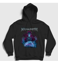 Presmono Unisex Siyah Cyber Army Megadeth Kapüşonlu Sweatshirt 65498tt