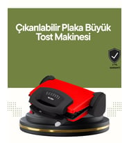 Profesyonel 2000W Tost Makinesi – Ayarlanabilir Termostat ve Çıkarılabilir Plaka