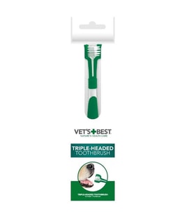 Vets Best Köpekler İçin Üç Başlı Diş Fırçası