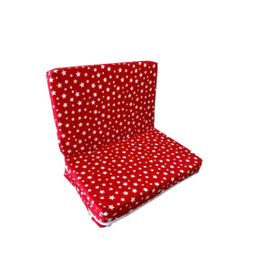 Katlanır Çocuk Yatağı Sünger Yatak Çocuk Oyun Minderi 60x120-4 Cm(kırmızı Yıldız)