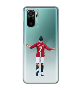 Xiaomi Redmi Note 10 / Note 10S Uyumlu Cristiano Ronaldo Tasarımlı Şeffaf Telefon Kılıfı