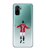 Xiaomi Redmi Note 10 / Note 10S Uyumlu Cristiano Ronaldo Tasarımlı Şeffaf Telefon Kılıfı