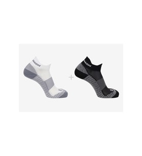 Salomon LC2093600 Aero Ankle 2 Pack 2 Parça-Adet Unisex Çorap (Siyah - Beyaz)