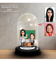 Kişiye Özel Karikatür Diş Öğretmeni ve Öğrenci Tasarımlı Fanus Biblo, Öğretmene Hediye, Öğretmenler Günü, Öğretmenler Günü Hediyesi,, FN243
