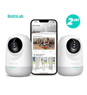 Botslab 360+ C211 2K Pro Mini Bundle WiFi 360° Akıllı Güvenlik Kamerası Bebek Monitörü Evcil Hayvan Kamerası İç Mekan Kamerası IP Kamera 2'Li Paket (Distribütör Garantili) (Beyaz)