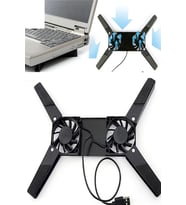2 Fanlı Notebook Soğutucu Portatif Katlanabilir Laptop Soğutucu Fan Usbli Stand Bilgisayar Fanı