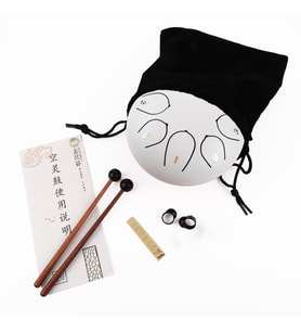 Jwin JTN-68 6 Inç 8 Ses Ton Çelik Handpan Tongue Drum Davulu - Beyaz