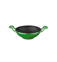 Lava Döküm Mini Wok Yekpare Kulplu Çap(Ø)16cm. (Yeşil)