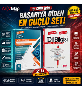 Bilgi Sarmal 10. Sınıf Fizik ve AKM Dil Bilgisi Soru Bankası Seti 2 Kitap