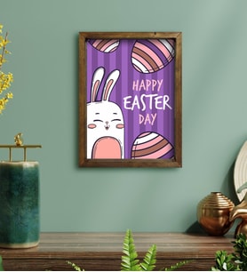 BK Gift Paskalya Bayramı Doğal Masif Ahşap Çerçeveli Tablo 30x40cm-6