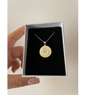 Kişiye Özel 925 Ayar Gümüş Tasarım Tenis Temalı Çizim Kolye (Gold)