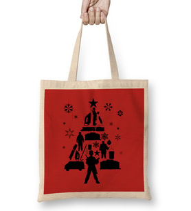 Home Alone Christmas Tree Silhouette Bez Çanta Uzun Saplı