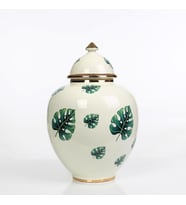 Vitale Yaprak Desenli Şah Küp Yeşil 38 cm AK.NRH0085