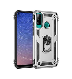 Huawei P40 Lite E Kılıf Sofya Yüzüklü Silikon Kapak - Gümüş
