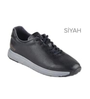 Trendyshose 2231 Hakiki Deri Rahat Eva Taban Spor  Ayakkabı (Siyah)