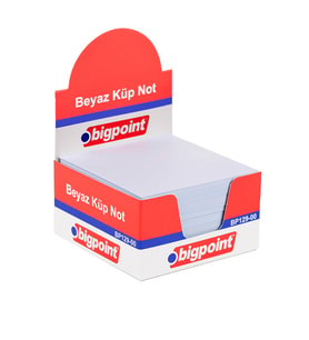 Bigpoint Küp Notluk Beyaz 8x8cm x 12 Adet