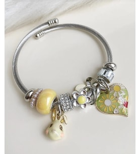 Kalp Charmlı Pandora Model Bileklik