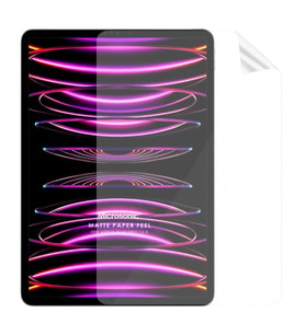 Microsonic Apple iPad Pro 12.9 2020 4.Nesil (A2229-A2069-A2232) Paper Feel Kağıt Dokulu Mat Ekran Koruyucu (Renksiz)