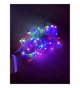 10 M 100 Led Damla Uçlu RGB Işık Şeffaf Kablo MZ-17-10