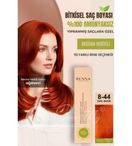 Renna AMONYAKSIZ Bitkisel Yıpranmış Saçlar İçin Saç Boyası 8-44 KIZIL BAKIR 60ml