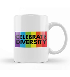 Rainbow Celebrate Diversity Kupa Bardak Porselen