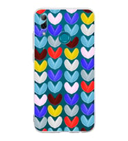 PrintiFy Huawei P Smart 2019 ile Uyumlu Water Color 1  Kamera Korumalı Şeffaf  Kılıf