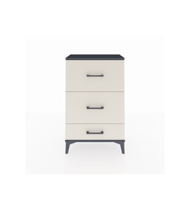 Arges Komodin 3 Çekmeceli 60x30x96 Antrasit-Aytaşı